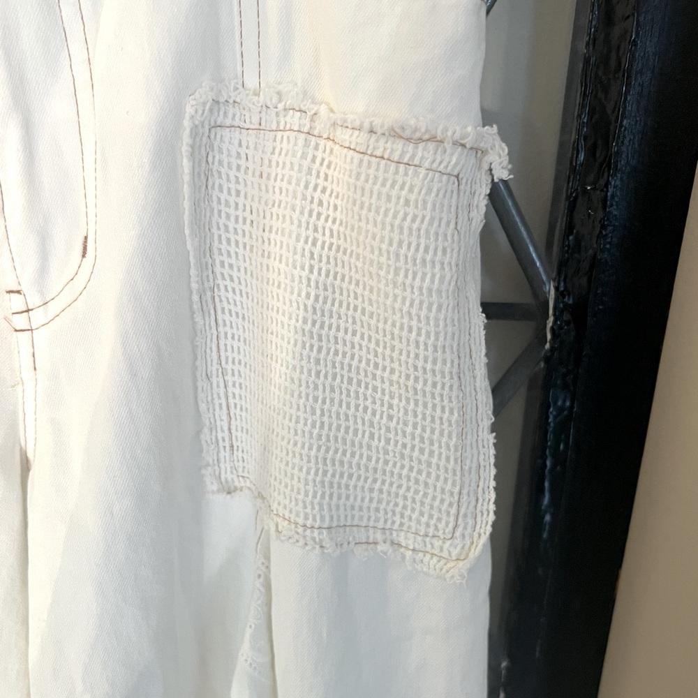White Lace Detail Pants - Picture 6 of 9